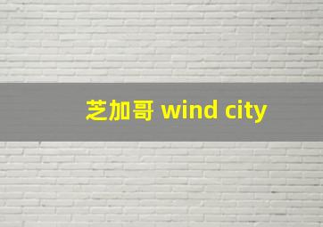 芝加哥 wind city